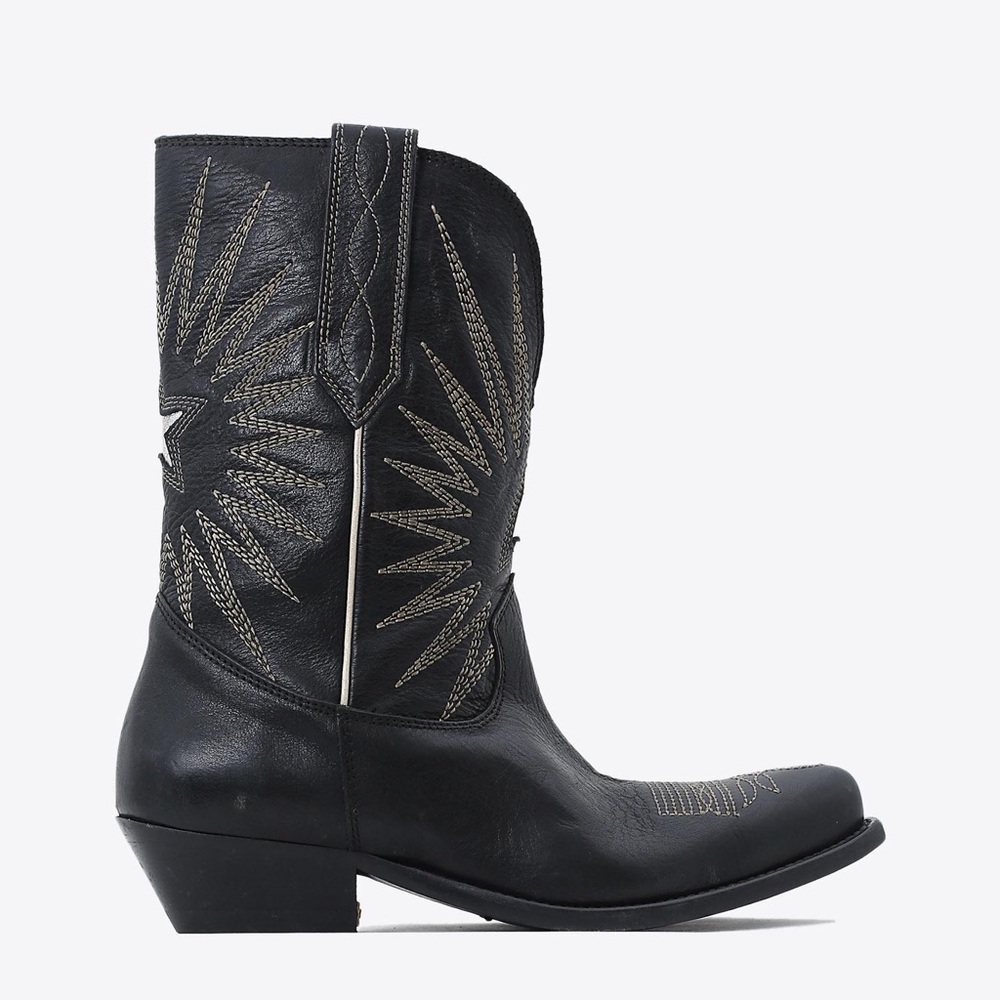 Golden Goose Wish Star Low Boots Black Size 40
